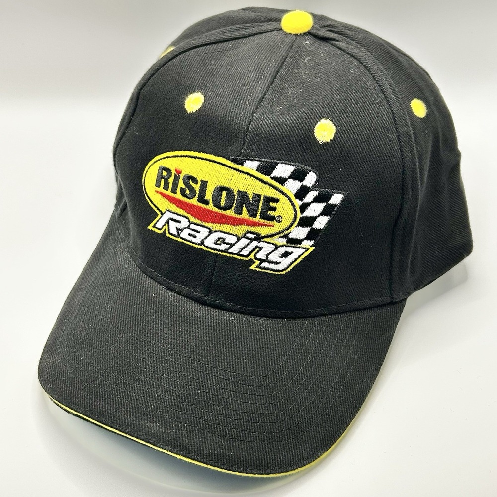 Rislone Racing Cars Sports NASCAR Hat Cap Adjustable Strapback Black‎ Outdoors